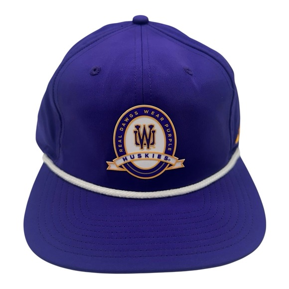 Adidas Washington Huskies Hat Cap Strapback Purple Adjustable NCAA Rope JN1562 - Picture 1 of 9